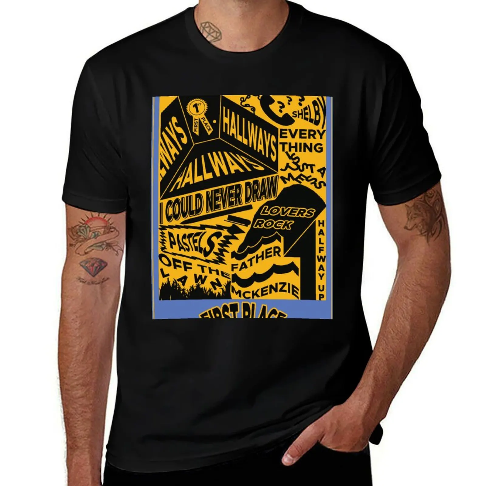 

First Place Poster (Tracklist) - The Brook & the Bluff T-Shirt graphics boys animal print black t-shirts for men