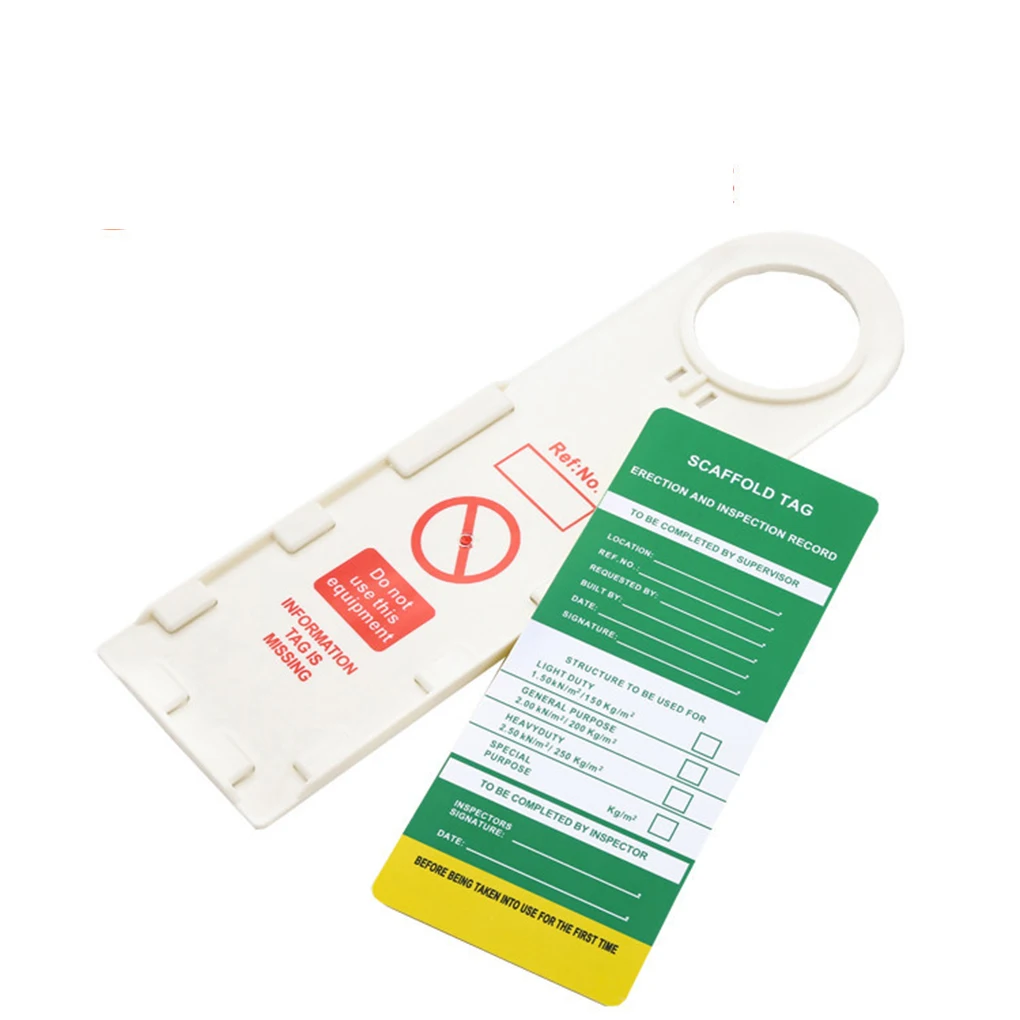 10pcs Scaffold Status Holder Tags ABS Safety Warning Signs Scaffolding Inspection Equipment Kit for Electric Chemical Industrial