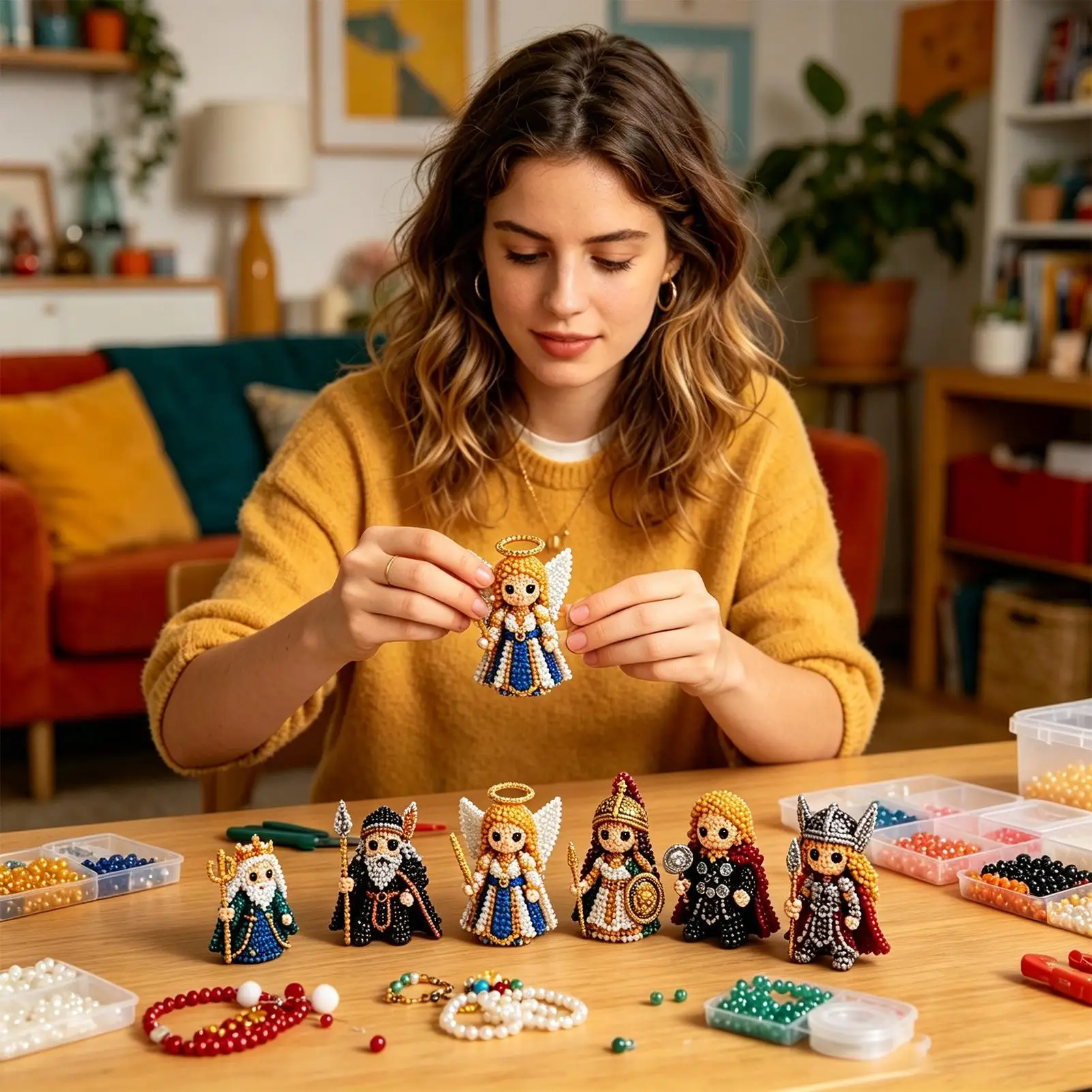 

Bead Embroidery Kit Handmade DIY With Instructions Bead Embroidery Kit For Beginners For Women Teens Beginners Handcraft Lovers