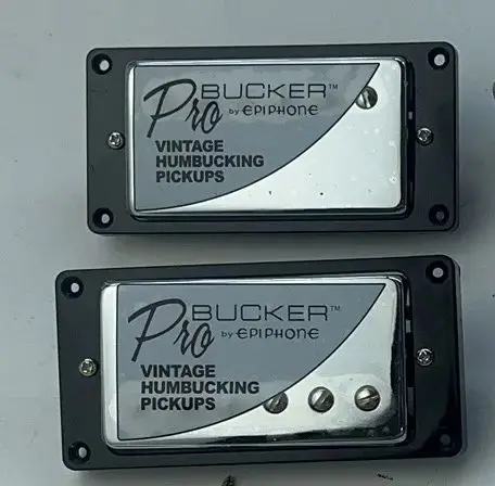 

1 Set Epi Standard PROBucker Classic Plus Vintage N and B Electric Guitar Humbucker Pickups Braided Wire For EPIPH Chrome Cover