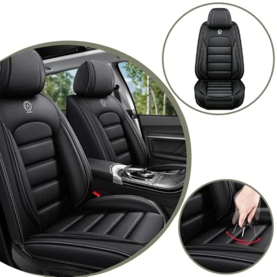 أغطية مقاعد السيارة العالمية لسيارة إنفينيتي Q50 الهجين 20142018 أغطية مقاعد مريحة ومضادة للانزلاق حماية مقعد جلدي مقاوم للماء