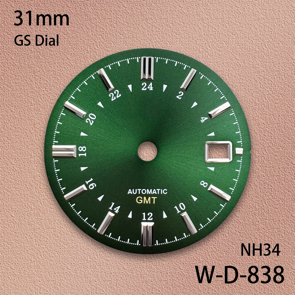 31mm S/GS Logo GMT Dial With Sun Pattern Grand S Dial Suitable For NH34/35/36 Movement High Quality Watch Accessories ﻿