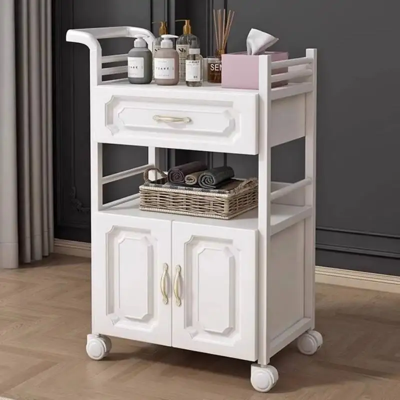 عربة صالون تجميل كبار ضوء فاخر أداة التجميل عربة صالون طبي أثاث عربة تخزين خاصة