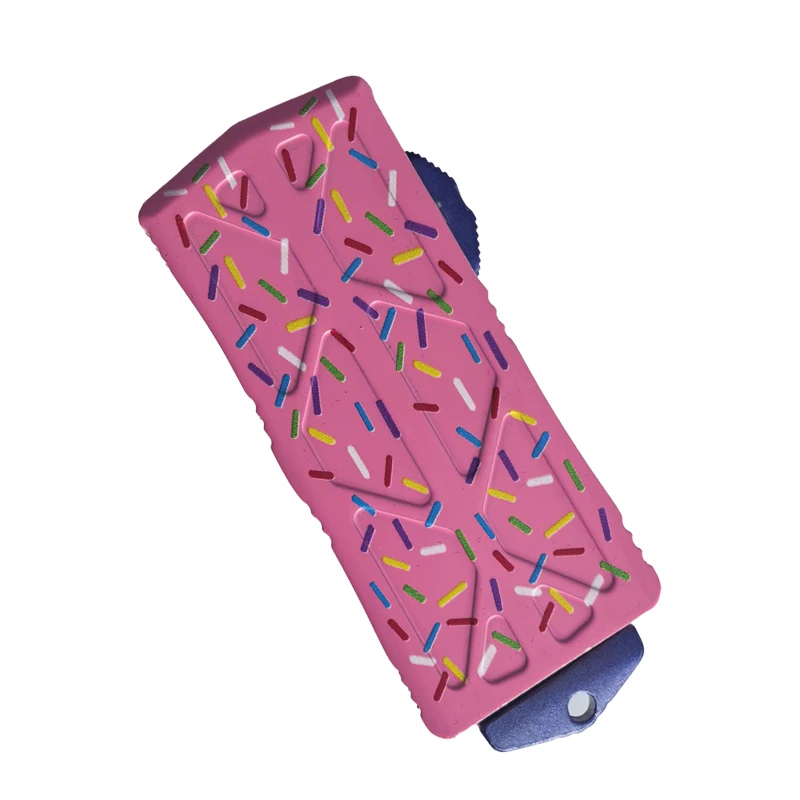

Мини-нож Micro Exocet Pocket Knife Donut Dessert OTF Tech Utility с лезвием D2 и рукоятью из алюминия с ЧПУ для активного отдыха, кемпинга, охоты, EDC-инструменты