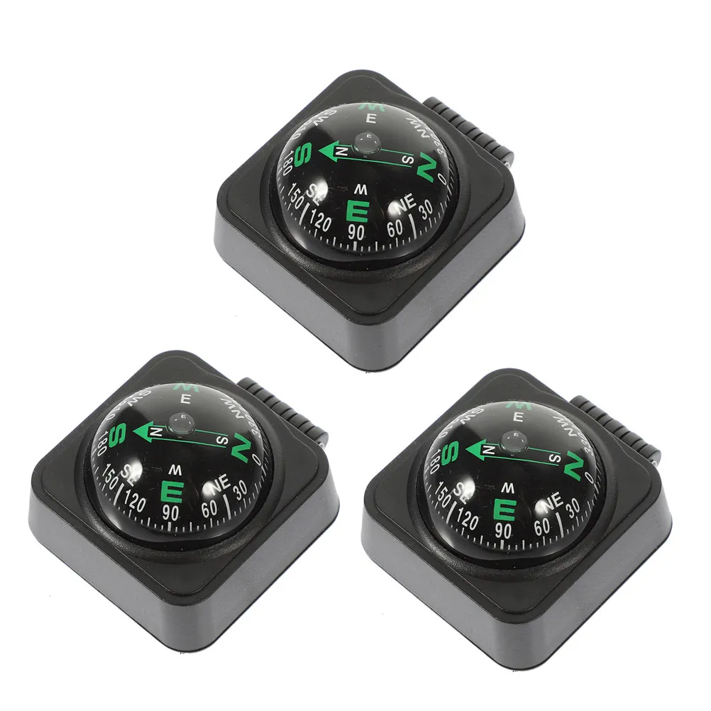 

3Pcs Car Compass Ball Adjustable Vehicle Dashboard Navigation High Precision Outdoor Motorbike Auto Direction Guide