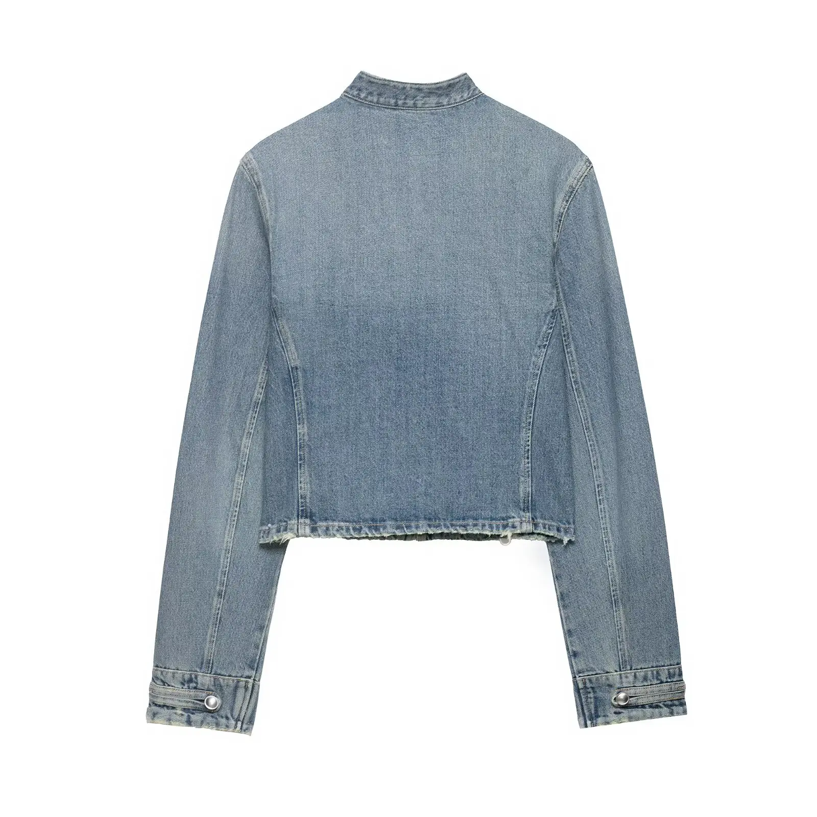 HH Women Fashion Denim Jacket Front Metal Button Decoration Coat Long Sleeve Slim Jacket Elegant Woman High Street Denim Outwear 9 S9d214a0d55864a80b84f394a5263e7a0U
