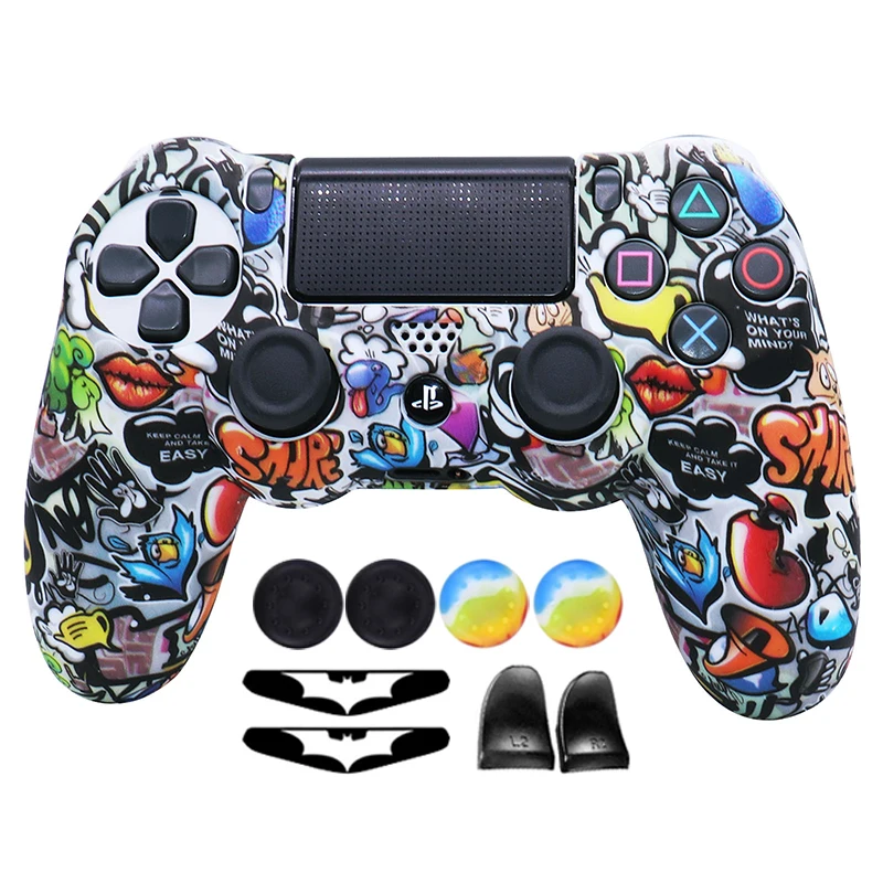 Soft Silicone Case For PS4 Skin Controller Accessories Gamepad Joystick Games Accessorries For PLAYSTATION4 Cover