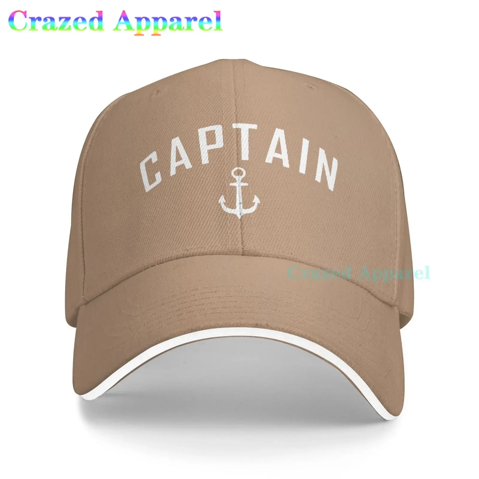 Captain Nautical Quote Baseball Cap,Unisex Adjustable Washed Cotton Denim Cap for Men and Women Gray