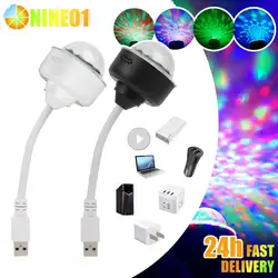 USB ses kontrolü LED Mini atmosfer dönen işık DJ disko sahne şenlikli parti noel dekorasyon projeksiyon topu Starlight