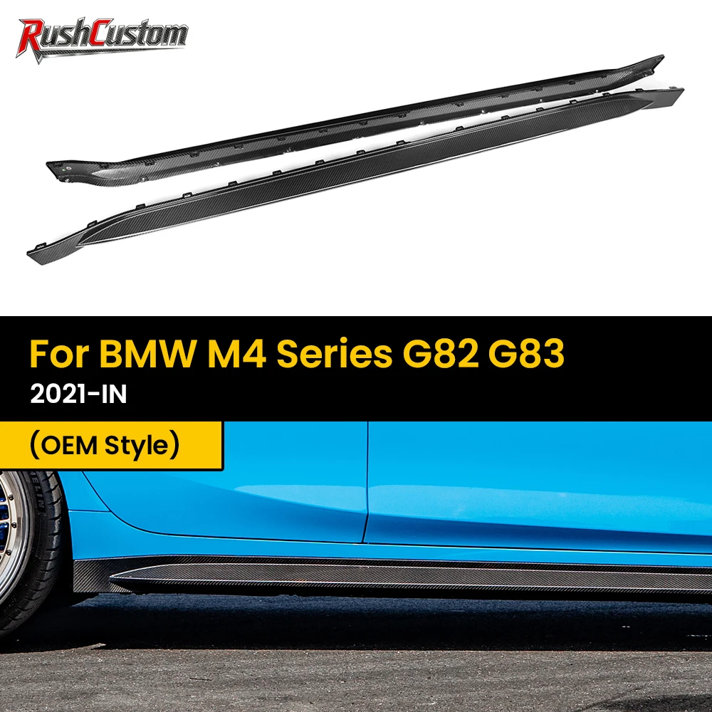 

Real Dry Carbon Fiber Side Skirts for BMW M4 Series G82 G83 OEM Style 2021-IN 2Pcs/Set