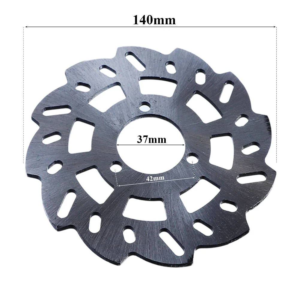 2pcs 140mm Brake Disc Rotor Pad for Electric Scooter Stainless Steel 3 Hole 37mm Inner Diameter E-scooter Brake Disc Rotor Bike