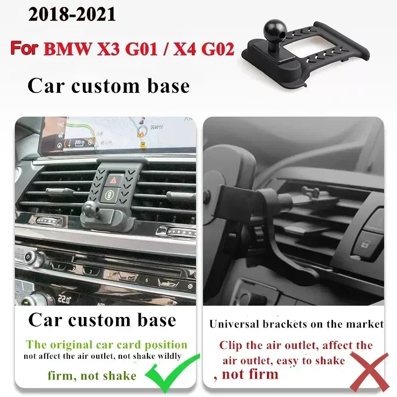 

2018-2021 For BMW X3 G01 X4 G02 Mobile Phone Holder Wireless Charger Car Phones Mount Navigation Bracket GPS Support