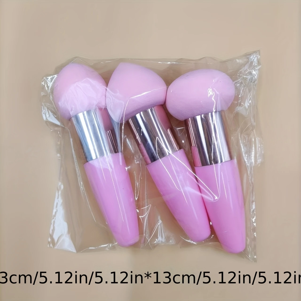재고 있음 3개입 핫세일 작은 버섯 모양 퍼프 메이크업 도구 손잡이 포함, 건식 및 습식 겸용, 도매 스펀지 퍼프
