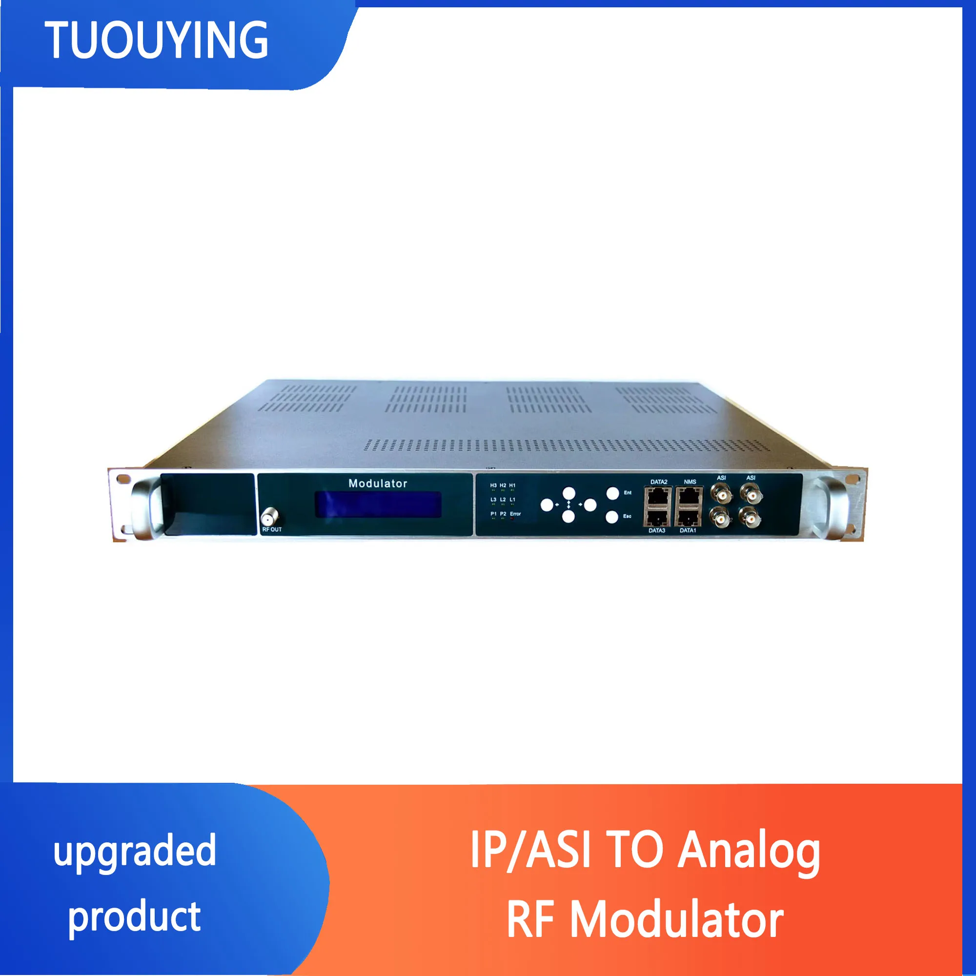 

16 24 32 40 48-channel IP to analogue modulator for TV systems IP to NTSC RF PAL BG SECAM DK CATV cable digital to analogue