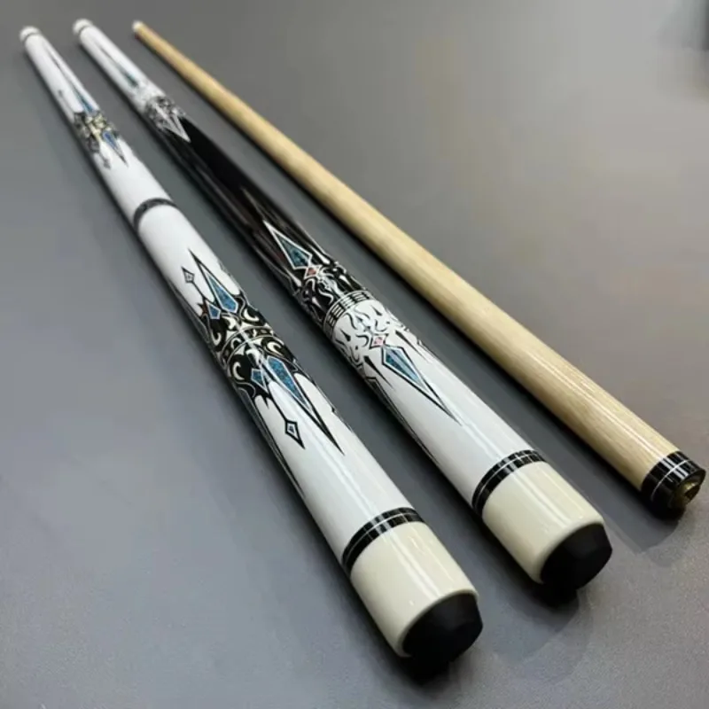 

Premium 3D carbon fiber pool cue with radial pin & stainless steel joint, custom 12mm tip.