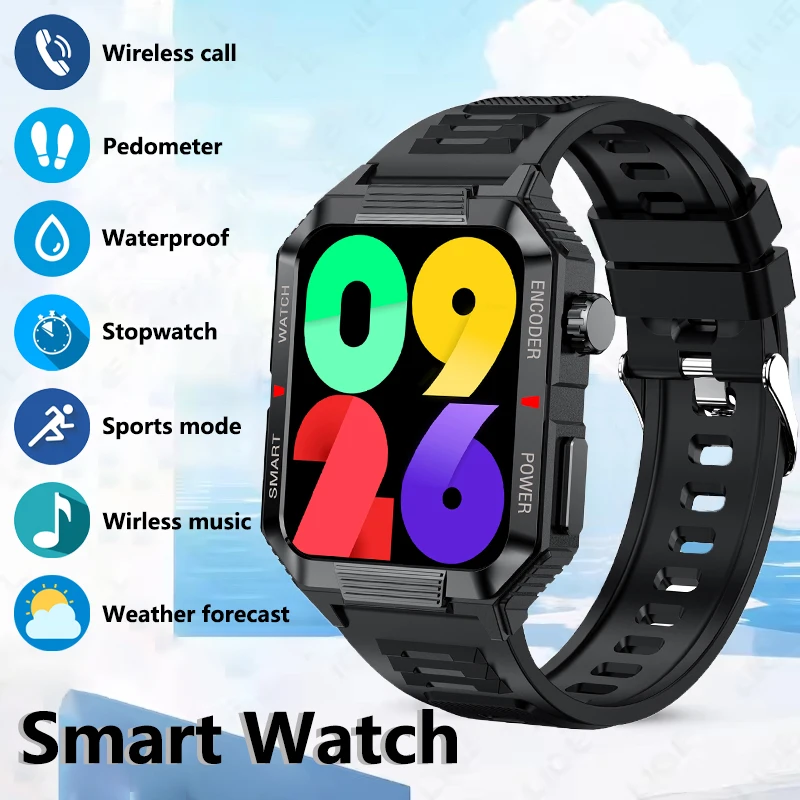 2026 new men's electronic waterproof Smartwatch supports multiple sports modes Wireless calls Smart watch for holiday gifts