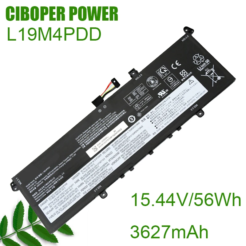 Laptop Battery L19D4PDD L19M4PDD L19C4PDD For ThinkBook 13S 14S G2 ITL 5B10Z37621 SB10Z37619 5B10Z37617 15.44V/56Wh/3627mAh