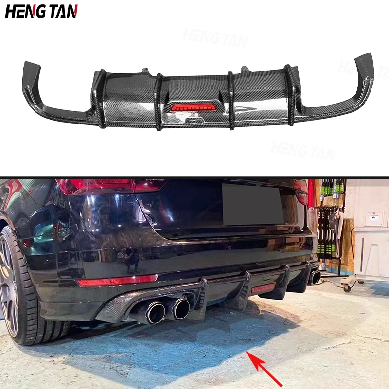 

For Audi A4 A4 S4 B9 2017-2019 Carbon Fiber Back lip Car Rear Bumper Lip Diffuser Spoiler Parts Upgrade Body kit