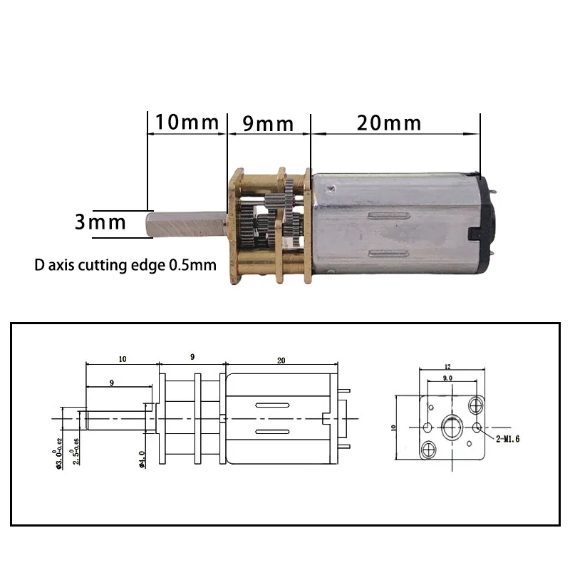 N30 DC 3V 6V 12V Micro Metal Gear Motor Gear Wheel Gear Motor 15RPM 30RPM 50RPM 60RPM 100RPM 150RPM 200RPM 300RPM 600RPM 1000RPM