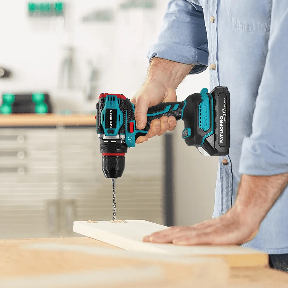 10 مللي متر فرش 2 سرعة الحفر الكهربائية اللاسلكي الحفر مفك المعادن تشاك الحفر أداة السلطة لبطارية ماكيتا 18 فولت (لا بطارية) #5