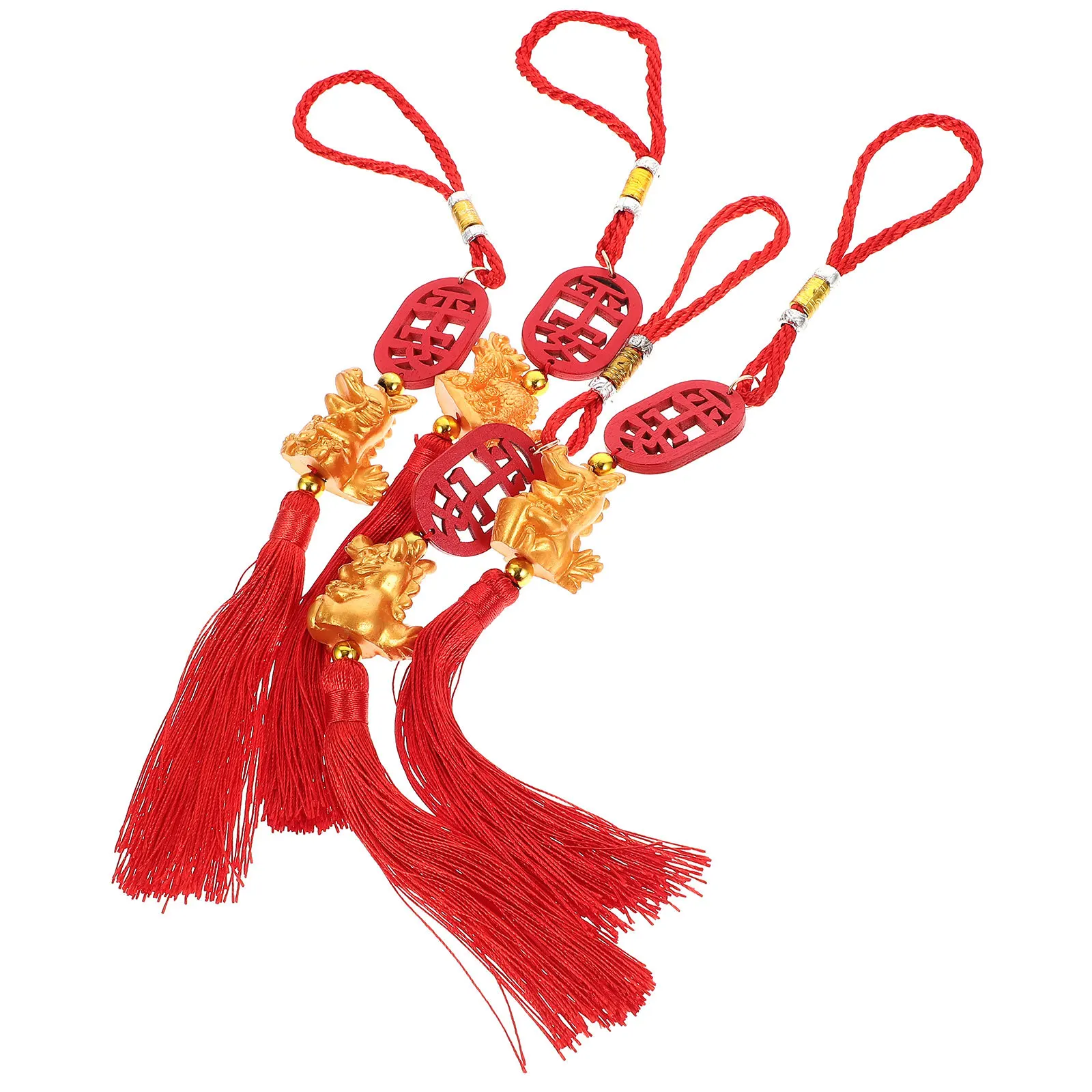 

4 Pcs Money Tree Hanging Decoration Chinese Pendant New Year Decors Pendants Bonsai Charm