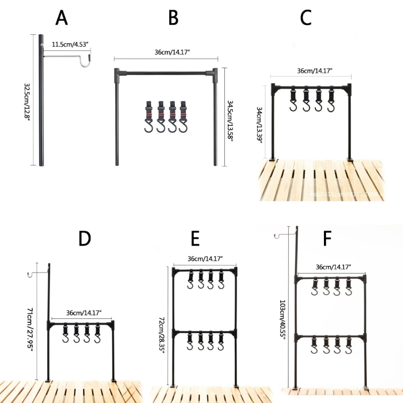 Support suspendu pour ustensiles cuisine, pliable, multifonction, support pour ustensiles cuisine Camping, organisateur