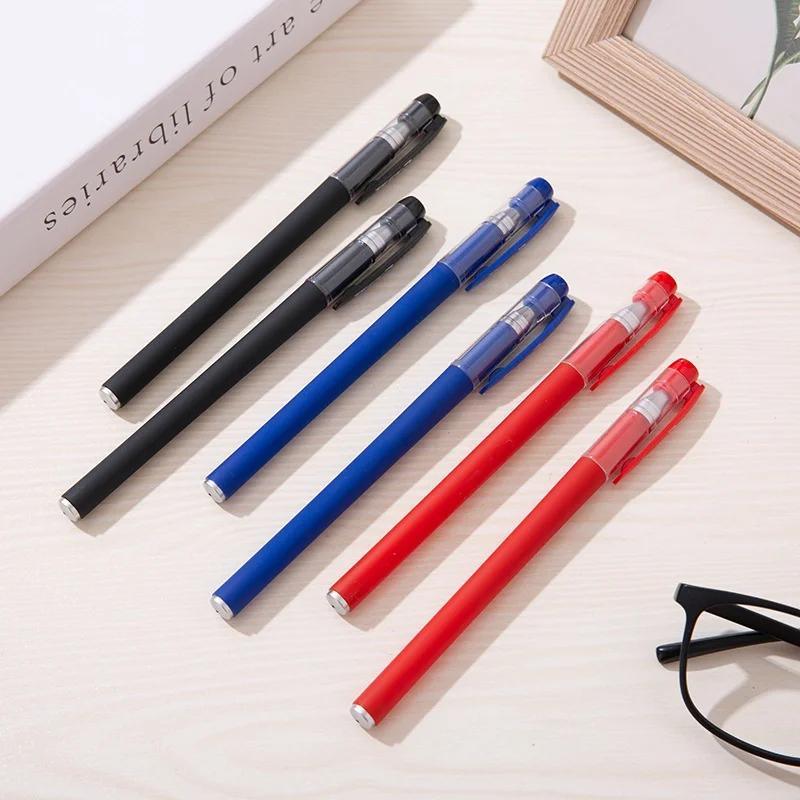 2 Pen + 10 Refill Ballpen Set Gel Pen Black Gel Ink Office School Fine Point Refillable Daily Writing Pens Stationery