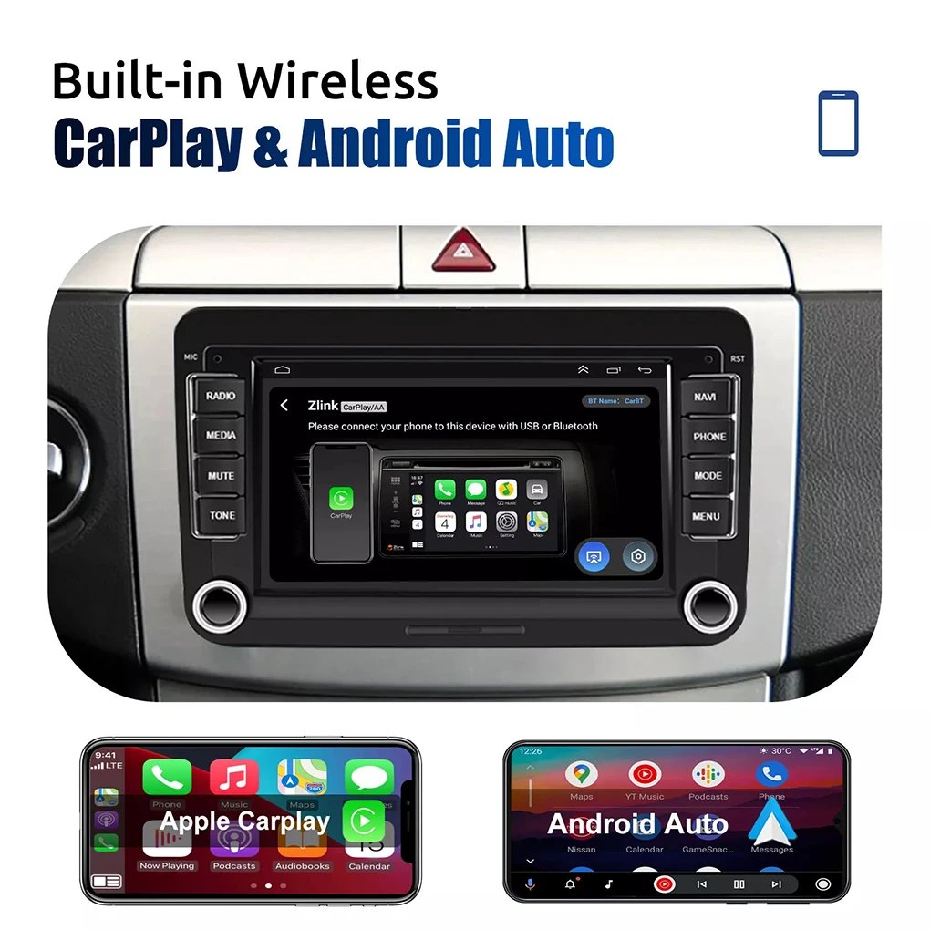 Android Auto Radio Seamlessly Integrated For Compatibility Double Din Car Stereo For 2+64G