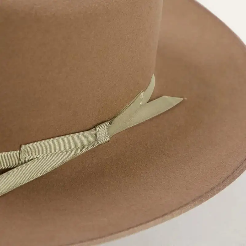 Vintage Homburg Cowboy Hats Victorian Age Western Porkpie Hat Top Hat for Dinner Outdoor Casual Wear