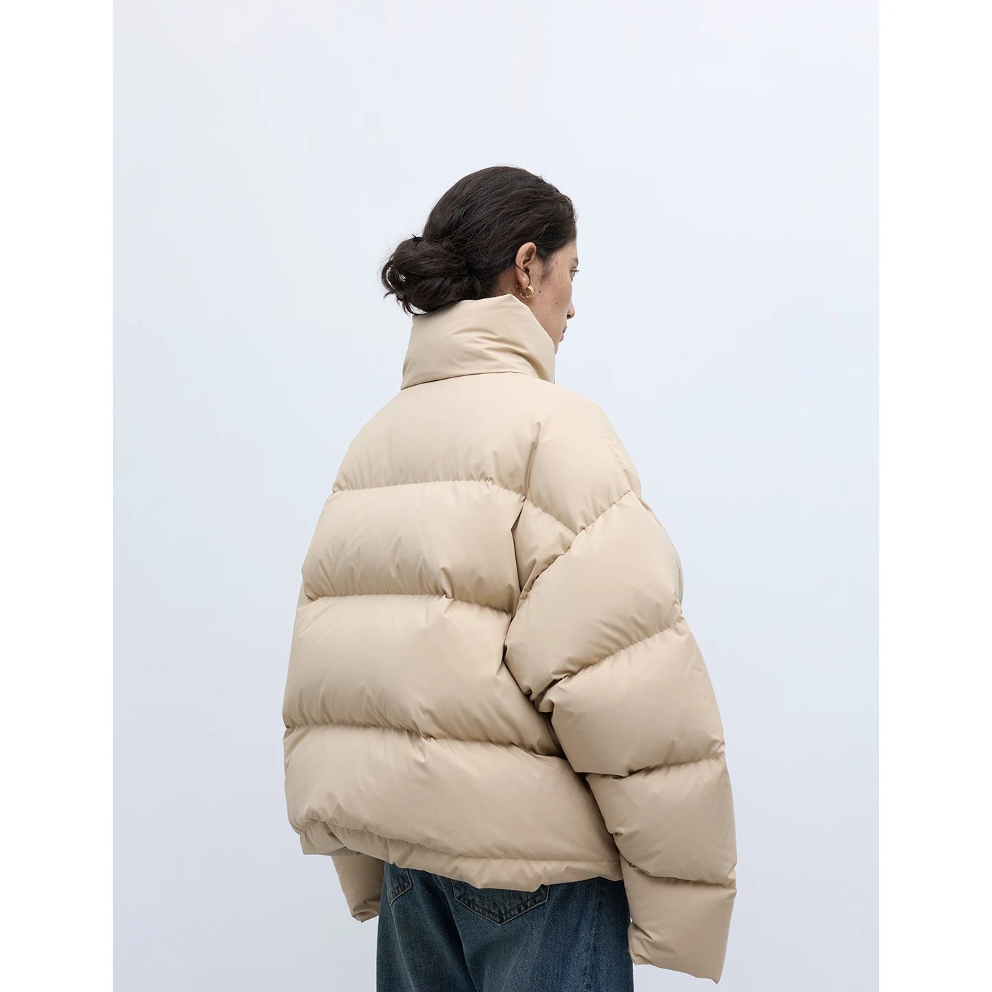 Trendy Bloggers Are All Wearing It~ Lightweight and Warm Short down Jacket 270g White Duck down Puffer Jacket New Winter Women's Outerwear