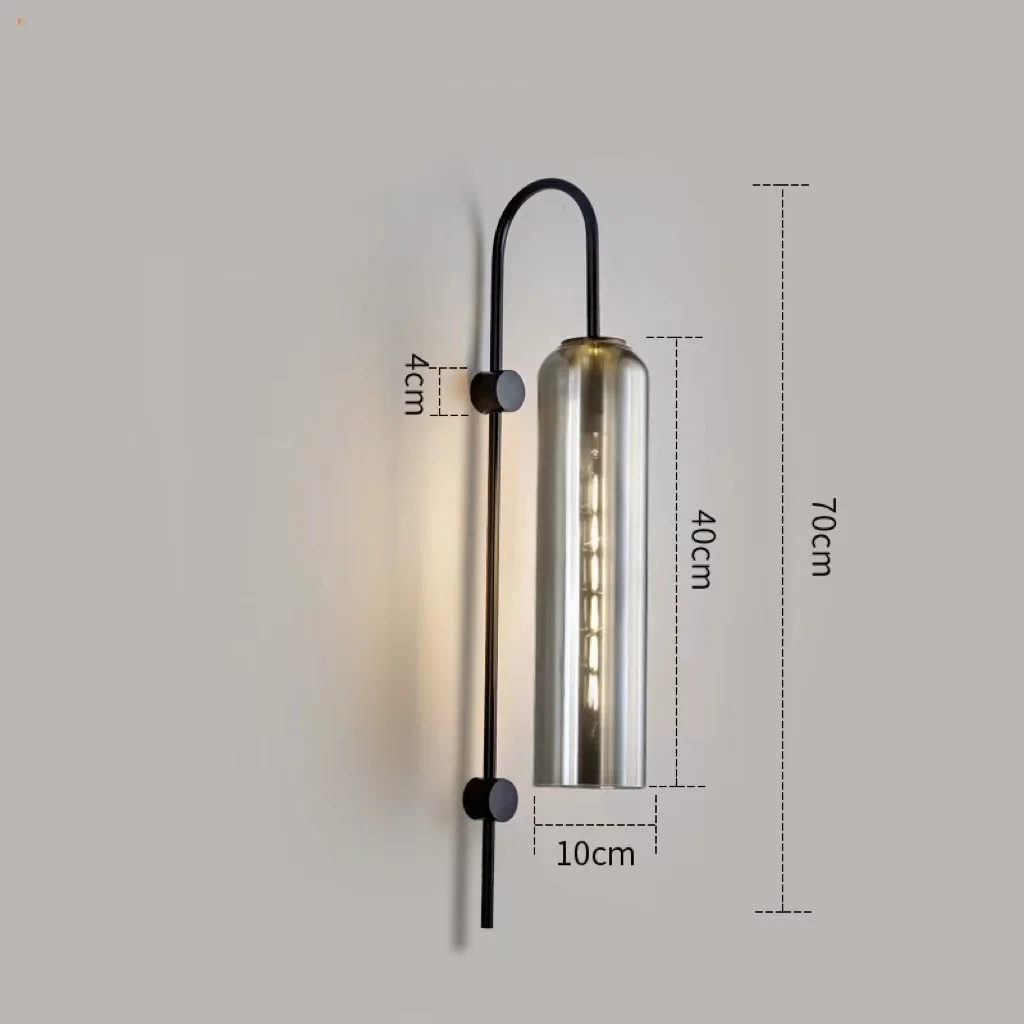 NONE Moderne Glas Led Wand Leuchte Leuchte Leuchte Schlafzimmer Wohnzimmer Dekoration Lampe Beleuchtung Innen Nordic Nacht Badezimmer 6