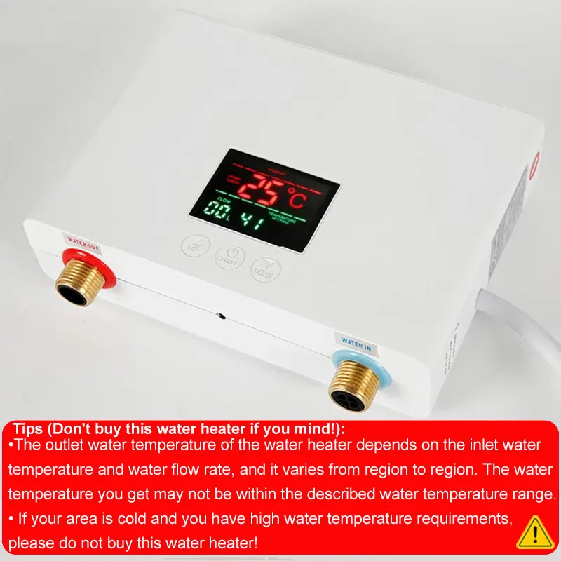 Электрический водонагреватель, водонагреватель для бассейна, для кухни, ванной комнаты, Мгновенный водонагреватель 3000 Вт/5500 Вт, безрезервуарный водонагреватель для душа