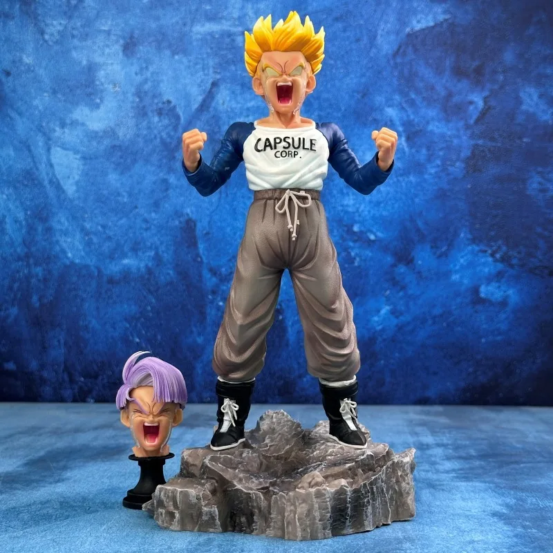 Anime Dragon Ball Z Trunks Figure Super Saiyan Trunks Statue Replacement Light Head Pvc Action Figures Collection Model Toys view 4