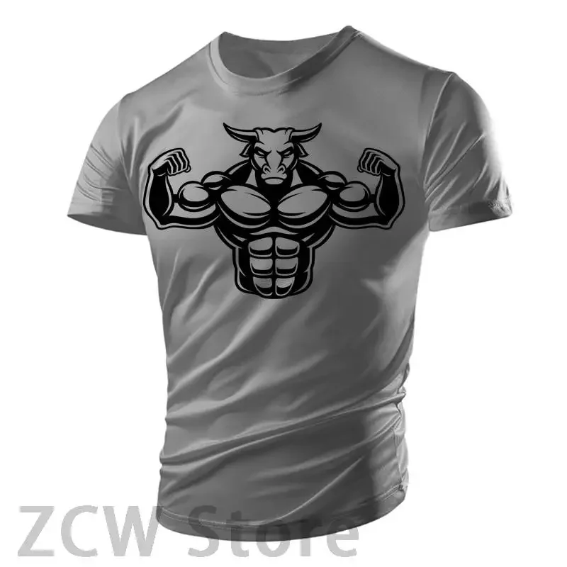 New Fun Weight Lifting Dumbbell 3d Printing Men's Hard Street Style T-shirt Gym Breathable Translucent Sports Summer Quality Top