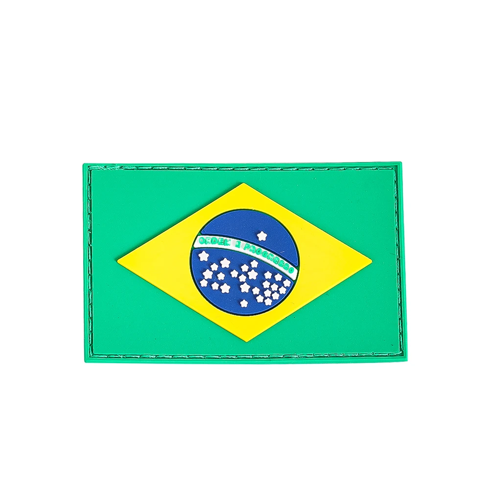 PVC-Brasilien-Flaggen-Patch, taktisches Moral-Abzeichen für Militärjacke, Hut, Rucksack, Outdoor-Sport, Geschenk für Männer, Frauen, Freunde – Detail 2