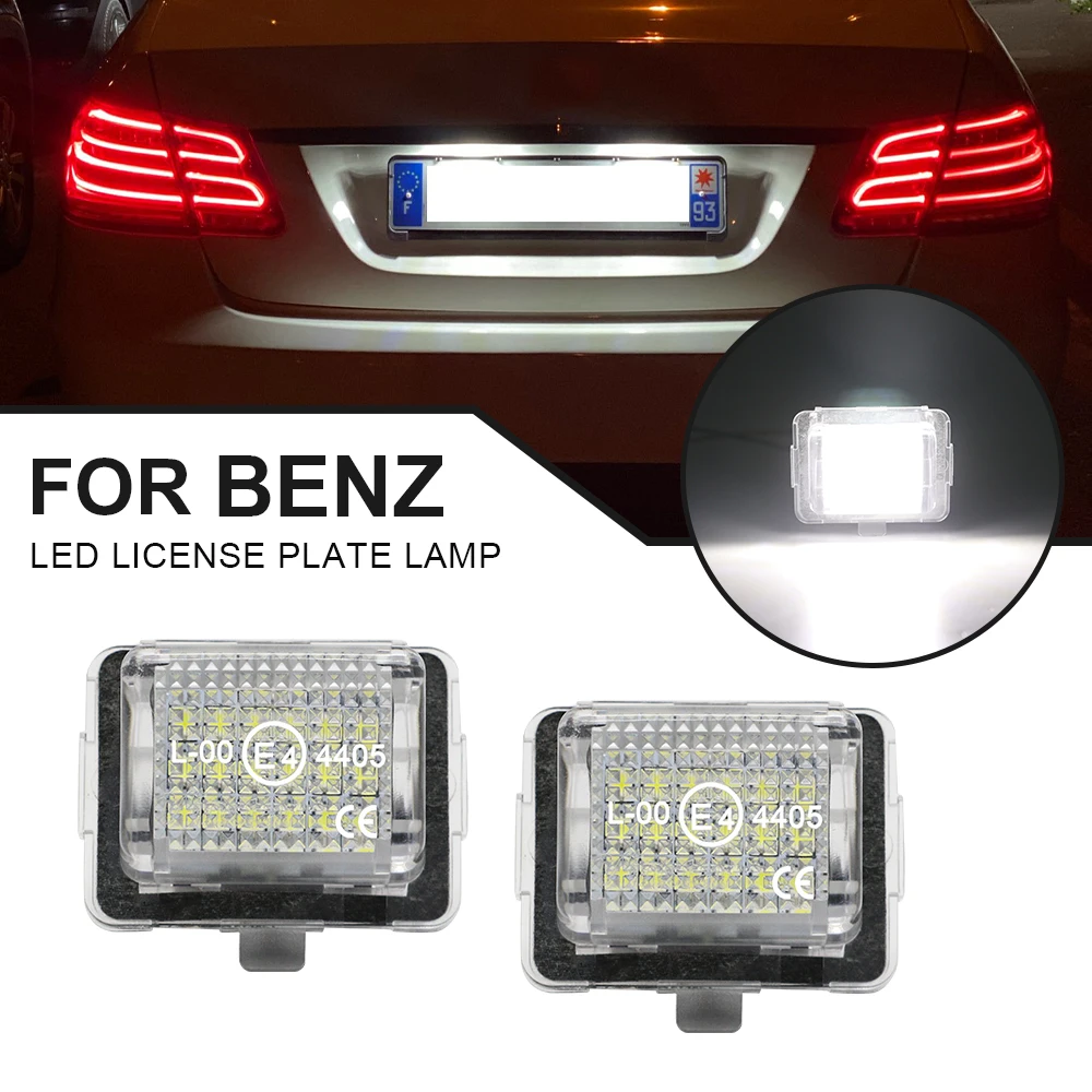 

For Benz W204 W204 5D W212 W216 W221 LED License Plate Light C207 C216 C E CL S-Class White Error Free Number Lamp