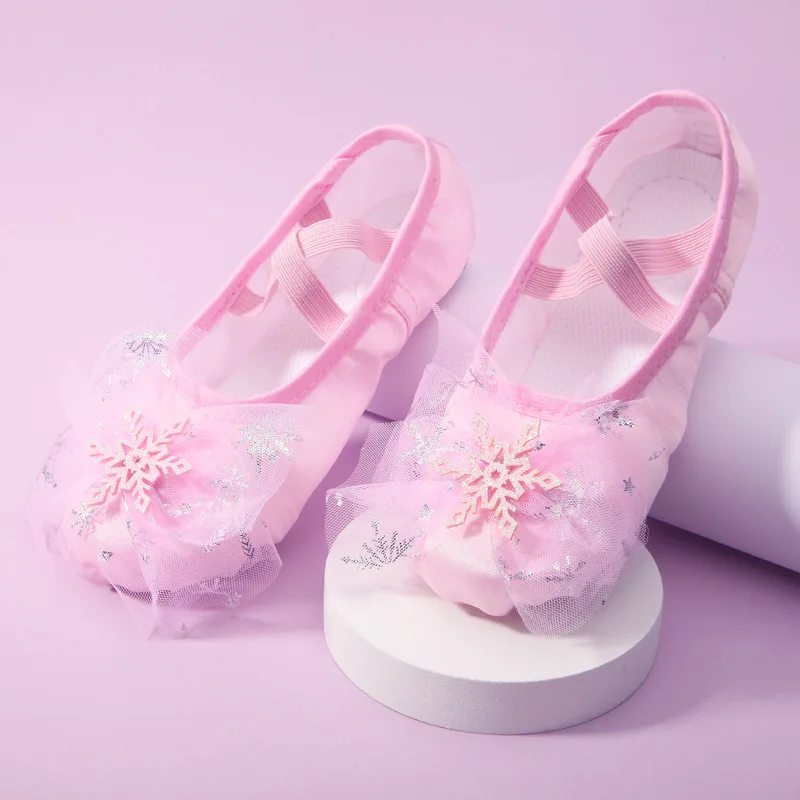 Girls Soft Sole Ballet Dance Shoes Cute Princess Dance Shoes Children's Chinese Dance Training Special Cat Claw Shoes Pink Blue