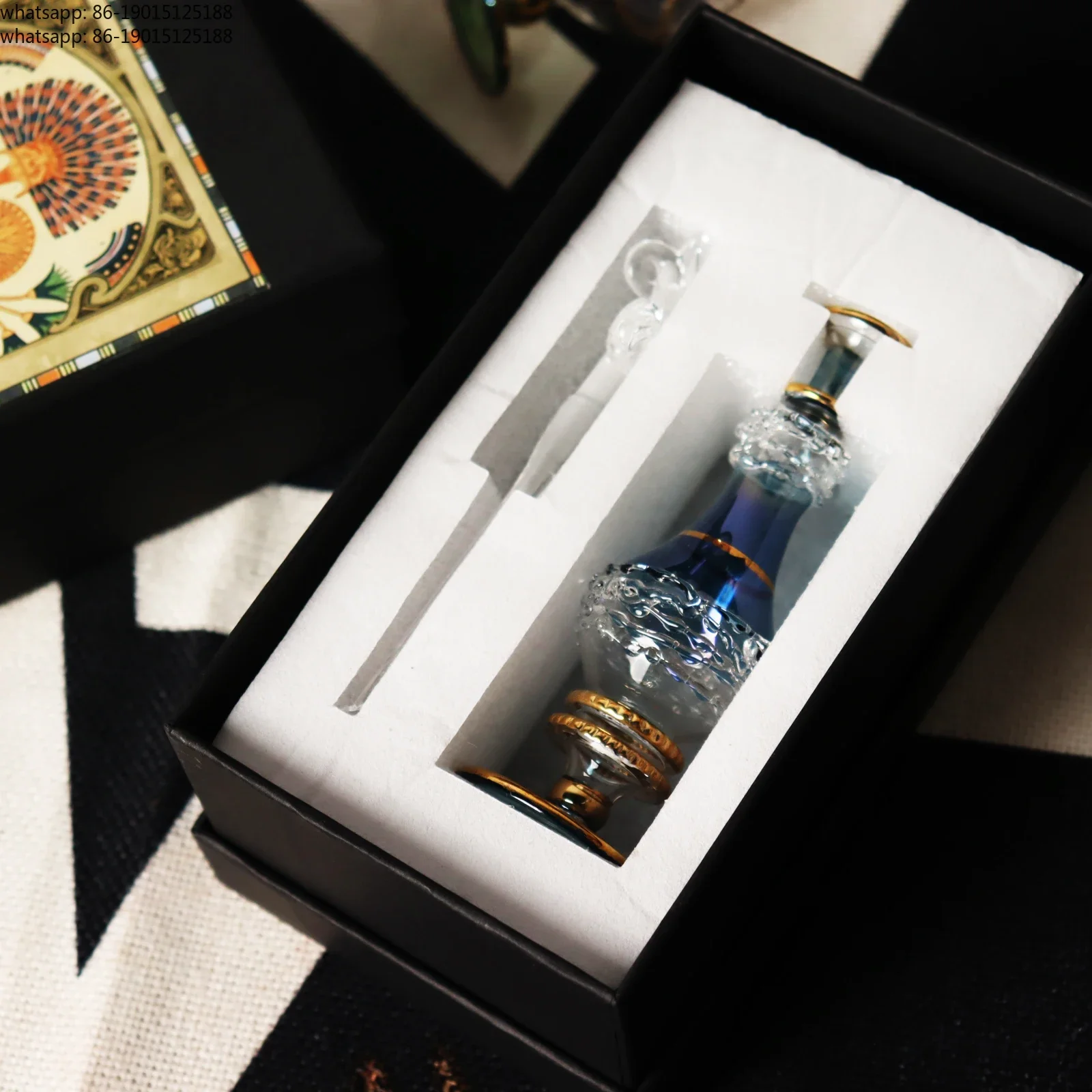 New  2026  collection  Egyptian specialty flavor bottle 10cm handicraft, crystal glass, decoration
