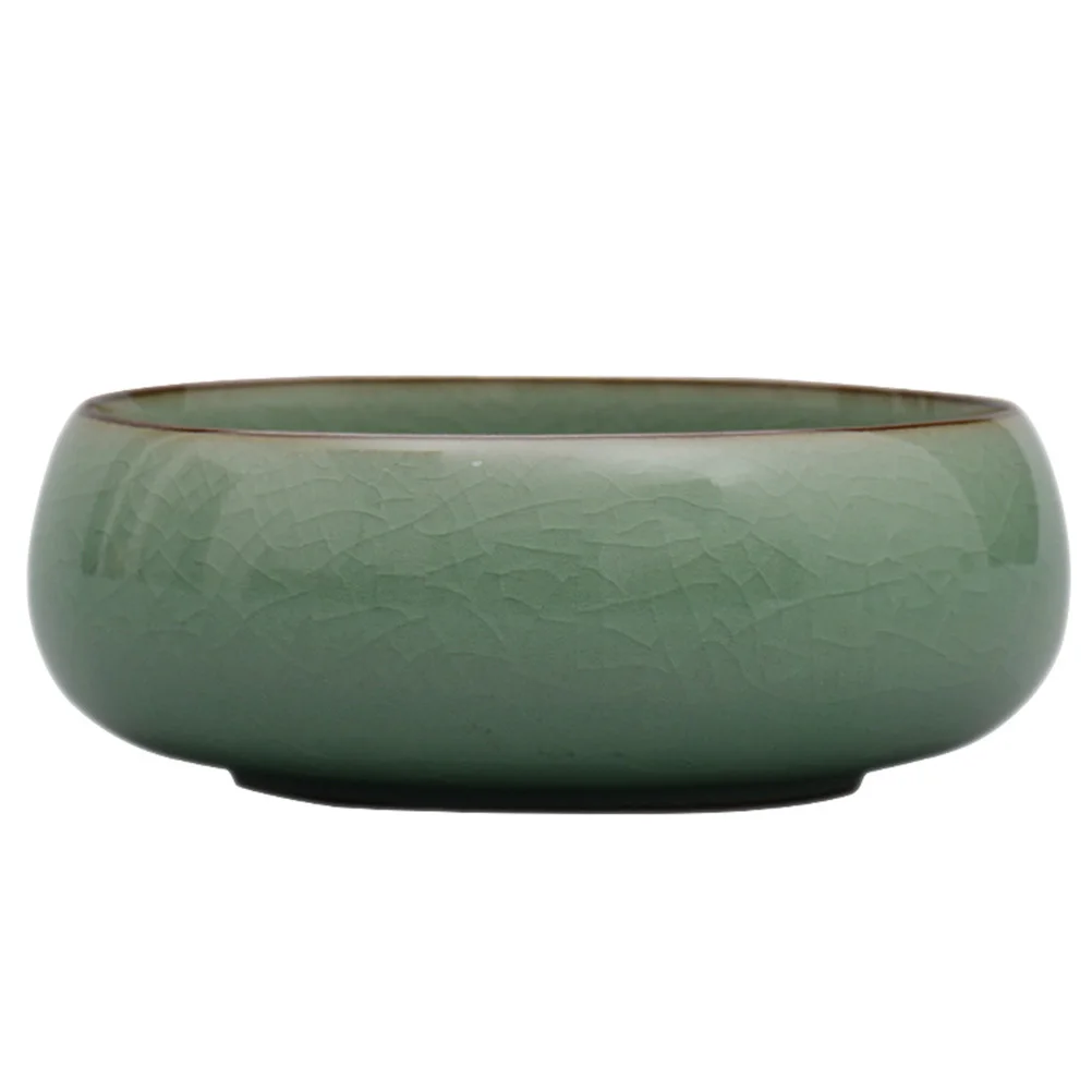 1Pcs Ink Brush Washer Celadon Water Pot Portable Tea Wash Cup Multi Functional Porcelain Ink Well Tea Ceremony Accessories