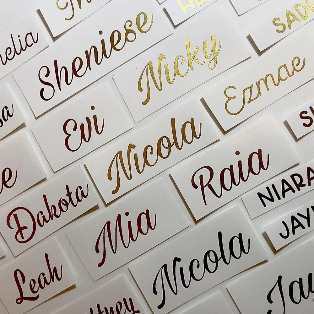 Personalized Vinyl Name Stickers Custom Wedding Party Stickers Favors and Decor For Gift Box Birthday Water Bottle Glasse Cup