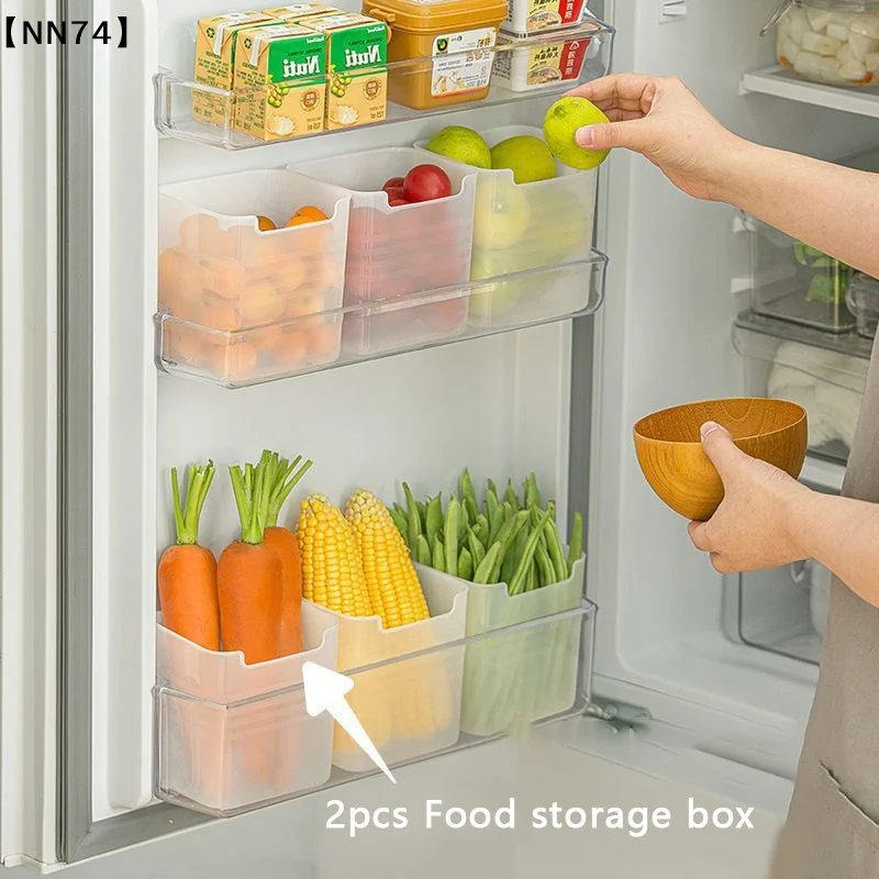 Refrigerator Food  Storage Box Fridge Side Door Fruit Vegetable Spice Food Case Container Kitchen Organizer Storage Boxes[J]【W4】
