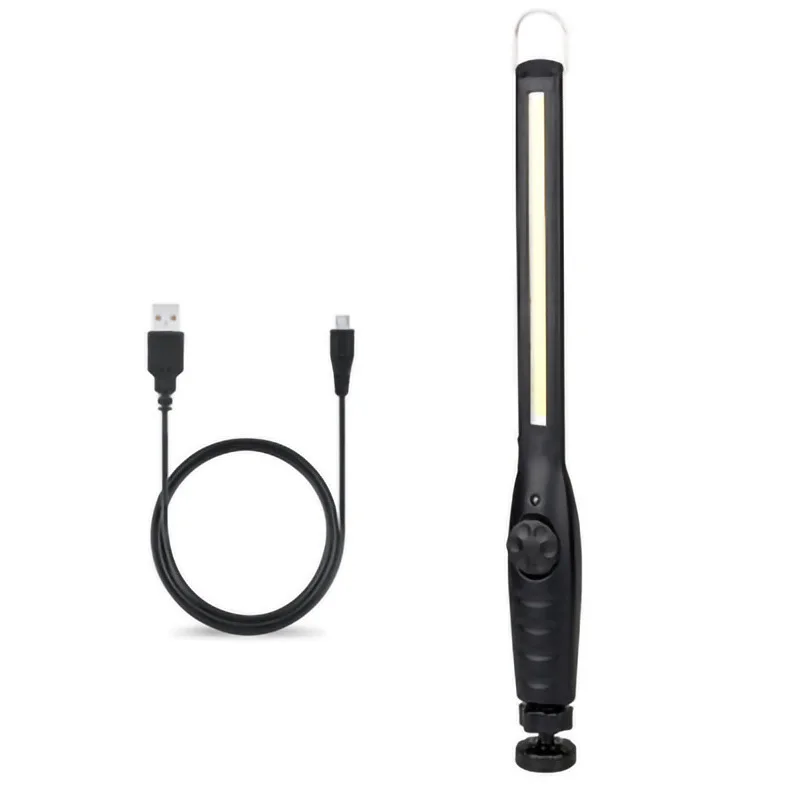 Linterna LED magnética de trabajo, gancho de antorcha recargable por USB, portátil, luz de inspección, lámpara de reparación de automóviles y acampada, 1/2/4 Uds.