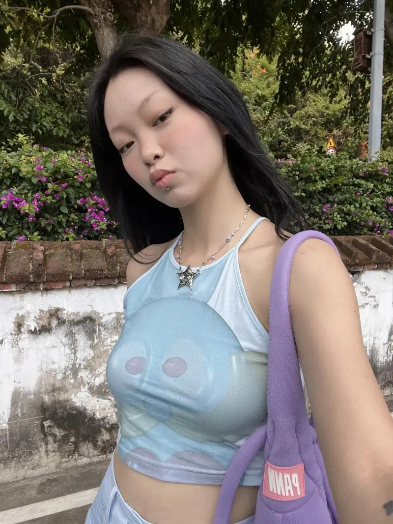 Camisole Women 2026 New Design Sense Niche Slim Fit Slimming Harajuku Style Hanging Neck Spicy Girl Short Top