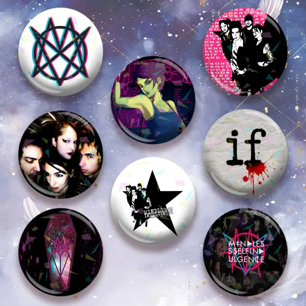 M-Mindless Self Indulgence  Icon Badge Handmade Tinplate Brooch for Chest Ornament Gifts Easter decorations