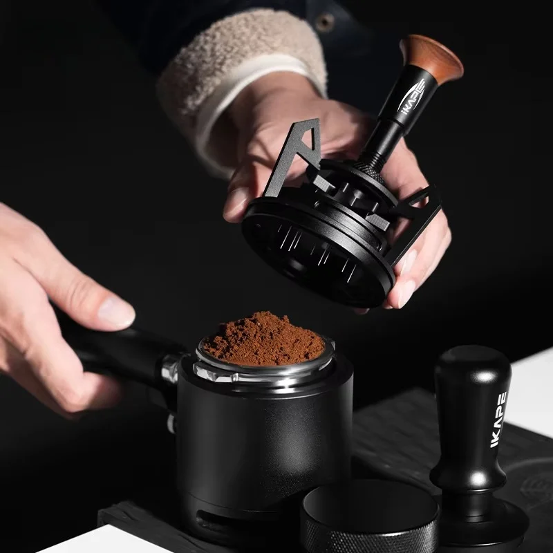 V3 WDT Rotary Coffee Stirrer Set Espresso Distribution Needle + Dosing Ring, Professional Barista Coffee Making Tools