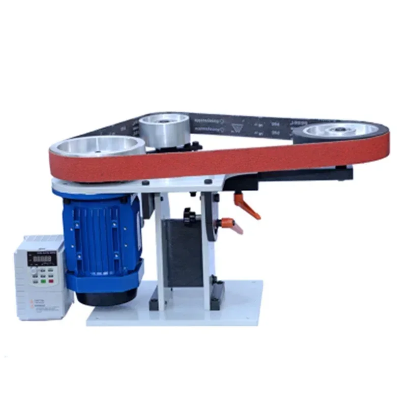 New Industrial Polisher Vertical Belt Grinder Desktop Horizontal Stepless Speed Control Grinder Wood Metal Grinding Polishing