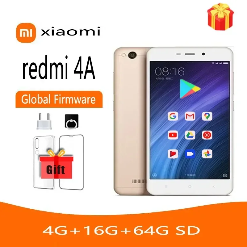 Global rom Xiaomi Redmi 4A  Celltphone 2GB 16GB Googleplay mobile phones celulares smartphone Cellphones android snapdragon