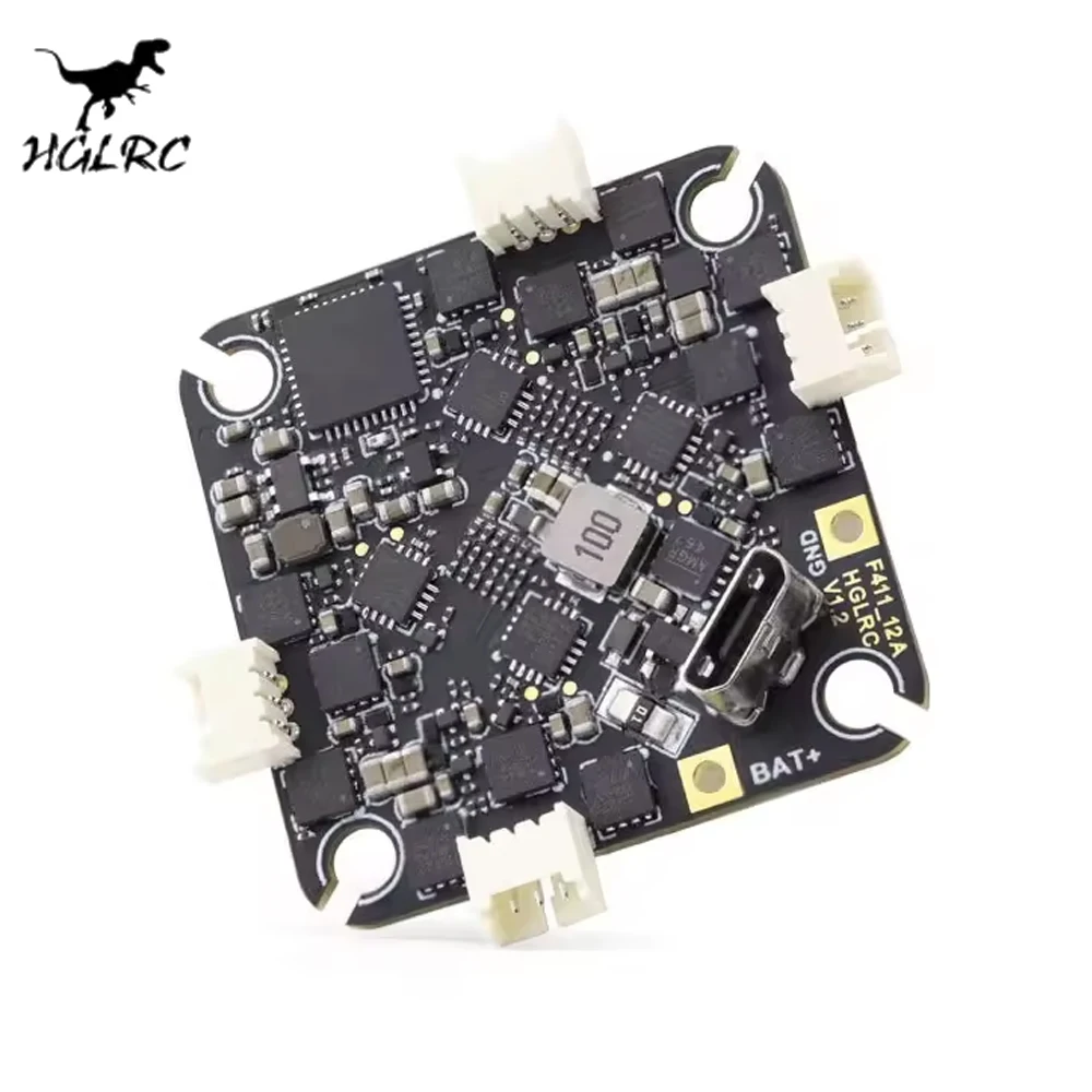 HGLRC SPECTRE F411 12A AIO 2-4S controlador de vuelo 12A 4 en 1 ESC 400mW transmisión de imagen UART ELRS 2,4G 2-4S LiPo 25,5X25,5mm