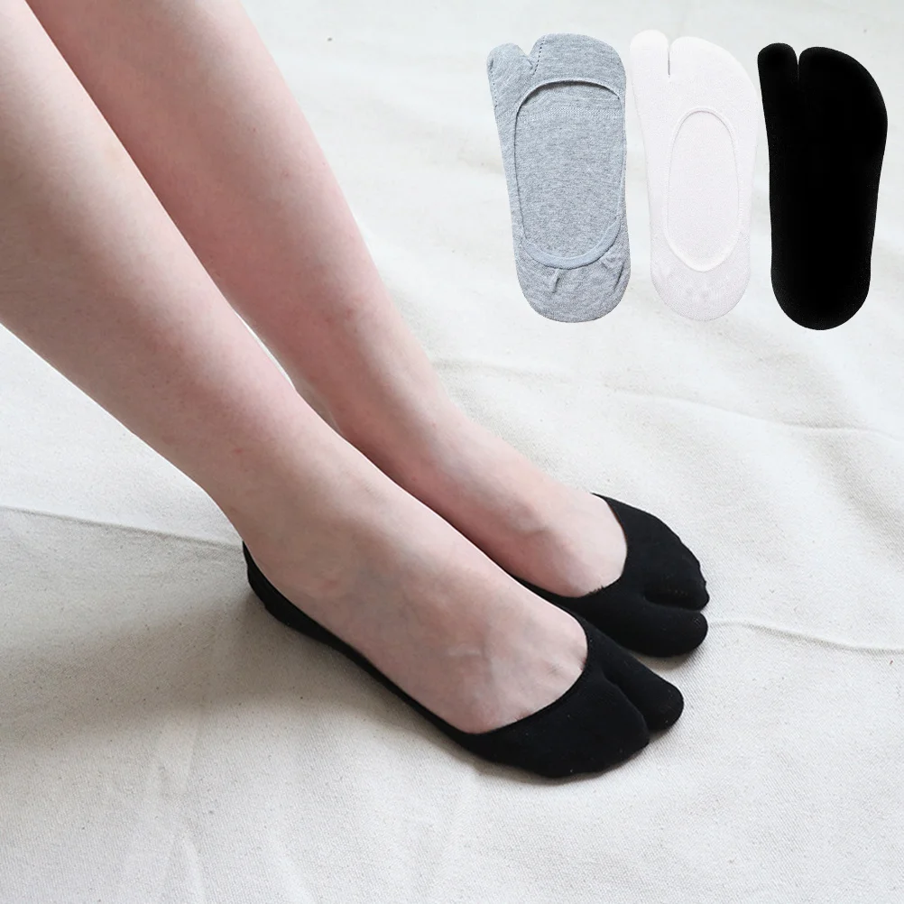 3 قطعة عدم الانزلاق تو كبير تو جورب الأكمام العرق فتل وسادة الجوارب للرجال النساء أسود رمادي أبيض تنفس