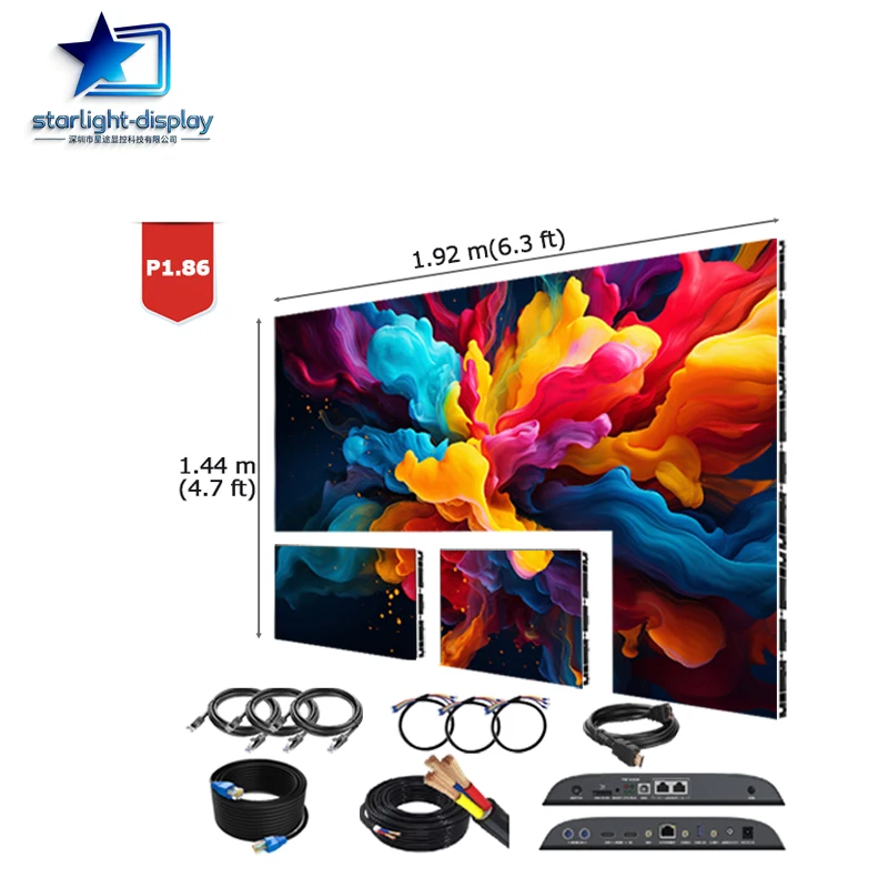 Full Color Indoor P4 Fixed Installation Led Screen Indoor Event Stage Background Video Wall With Display Diversification